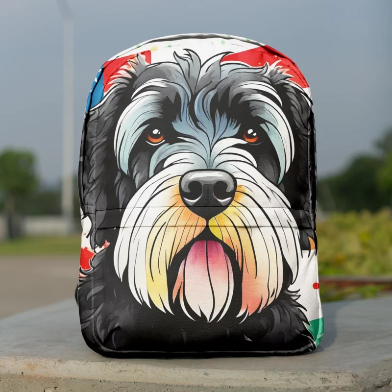 Black Russian Terrier Dog Heritage Hound Minimalist Backpack