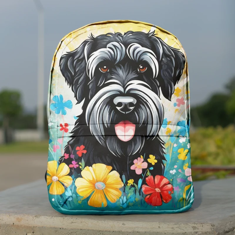 Black Russian Terrier Dog Sleek Explorer Minimalist Backpack