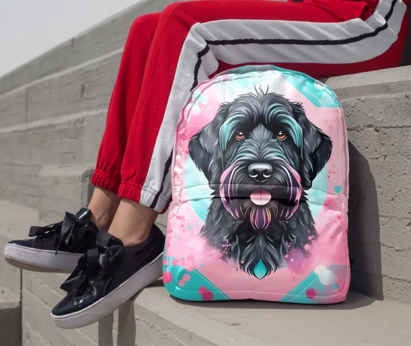 Black Russian Terrier Dog Trusty Companion Minimalist Backpack 1