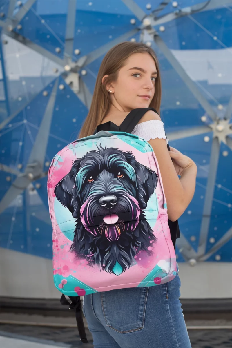 Black Russian Terrier Dog Trusty Companion Minimalist Backpack 2