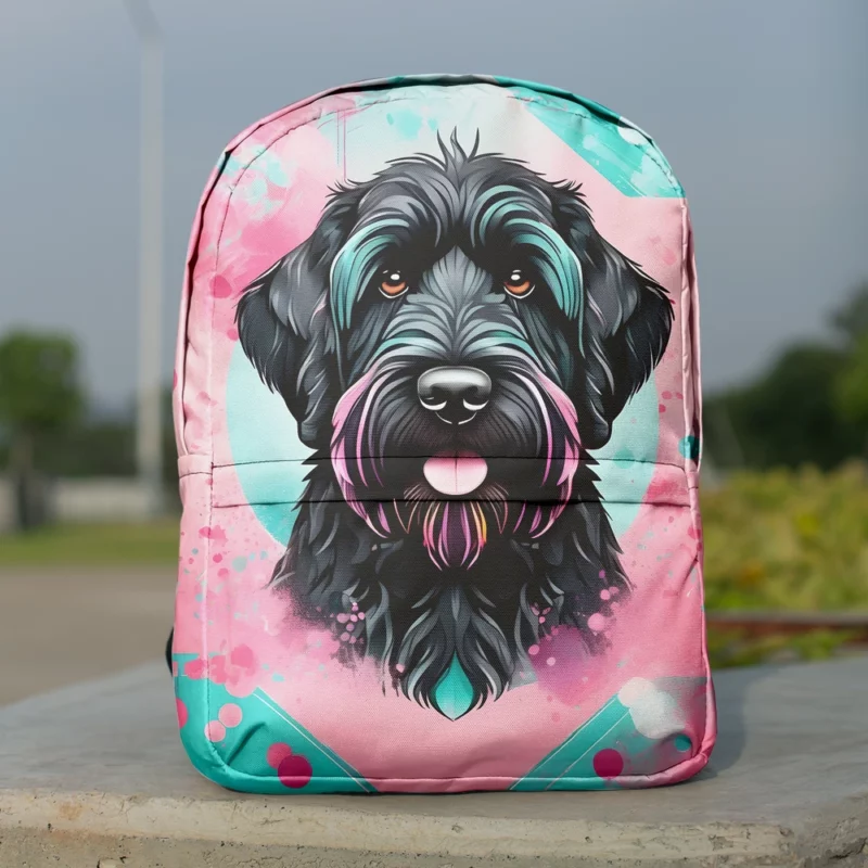 Black Russian Terrier Dog Trusty Companion Minimalist Backpack