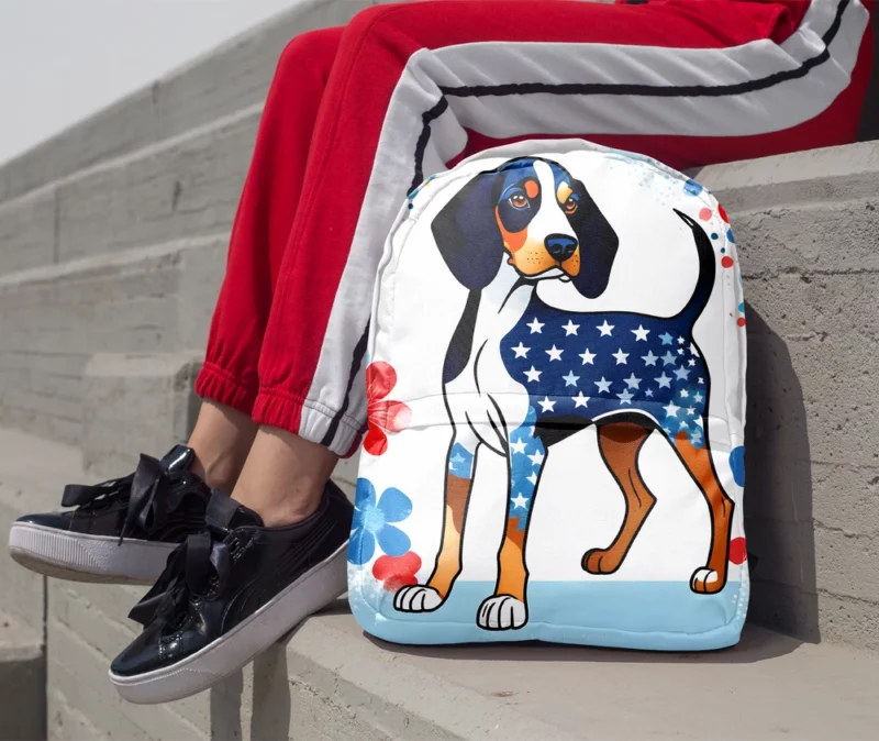 Bluetick Coonhound Dog Dynamic Explorer Minimalist Backpack 1