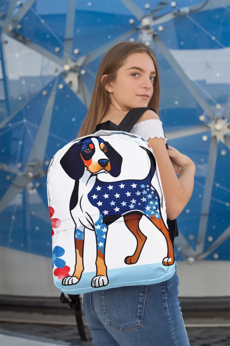 Bluetick Coonhound Dog Dynamic Explorer Minimalist Backpack 2