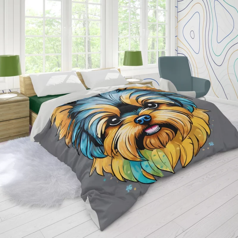 Bold Affenpinscher Dog Petite Powerhouse Duvet Cover