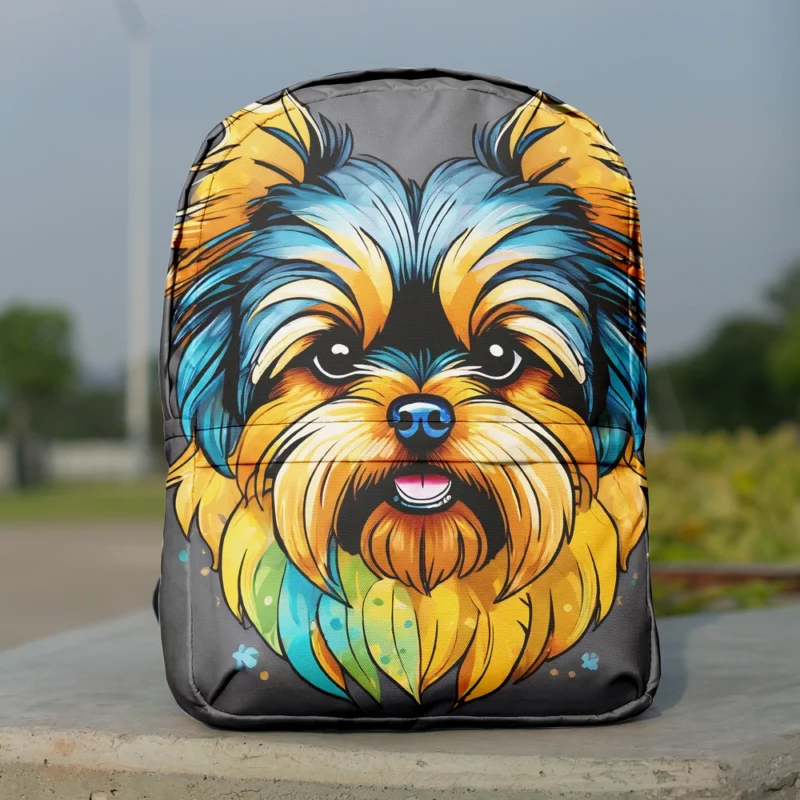 Bold Affenpinscher Dog Petite Powerhouse Minimalist Backpack