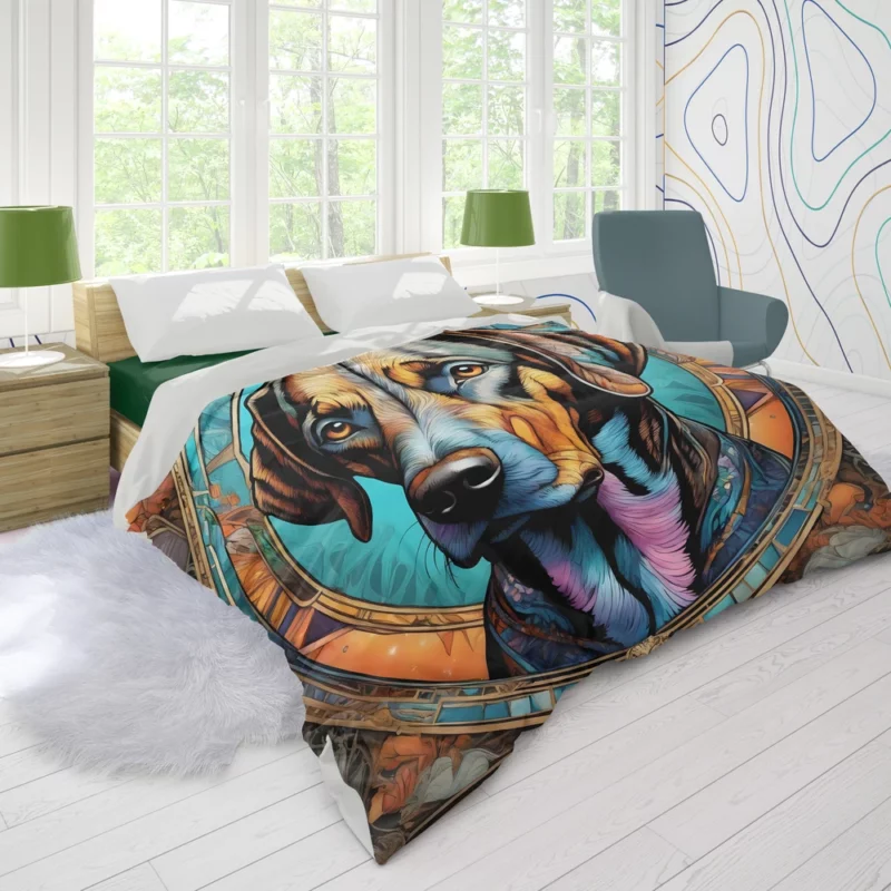 Bold and Loyal Plott Hound Duvet Cover