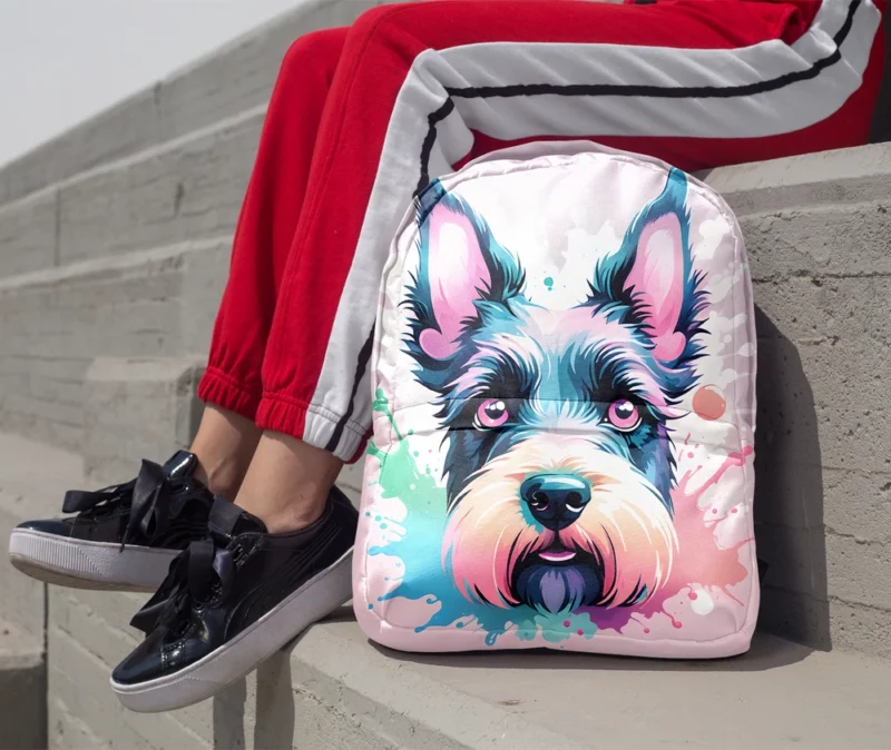 Bold and Loyal Scottish Terrier Dog Minimalist Backpack 1