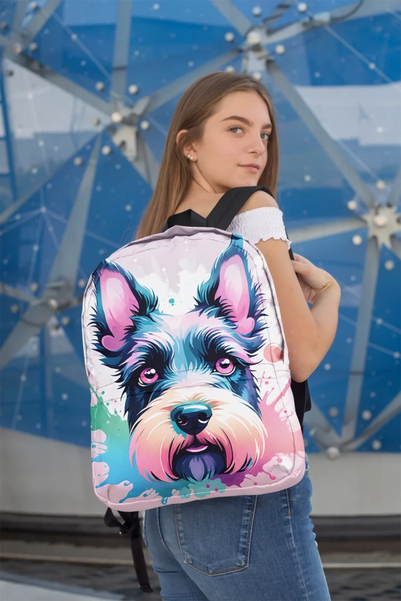 Bold and Loyal Scottish Terrier Dog Minimalist Backpack 2