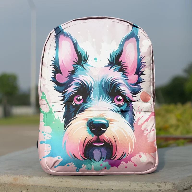Bold and Loyal Scottish Terrier Dog Minimalist Backpack