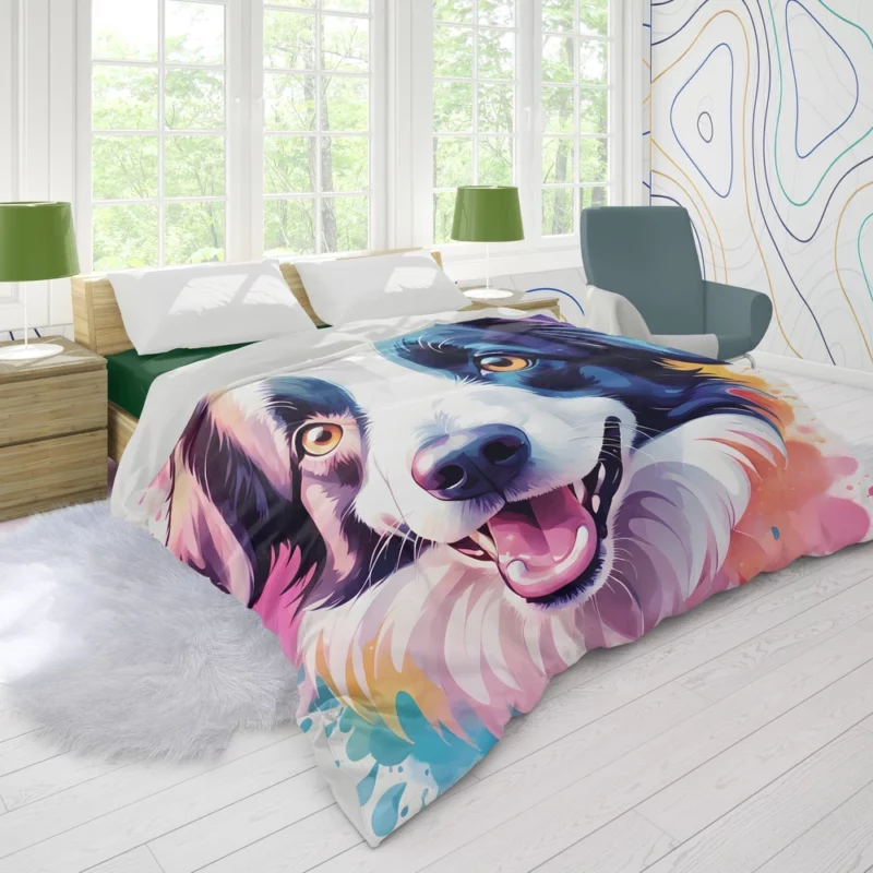 Border Collie Dog Agile Athlete Duvet Cover