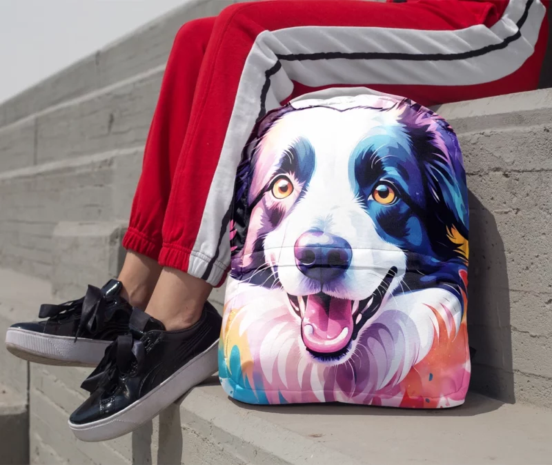 Border Collie Dog Agile Athlete Minimalist Backpack 1