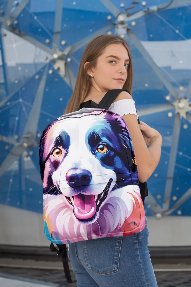 Border Collie Dog Agile Athlete Minimalist Backpack 2