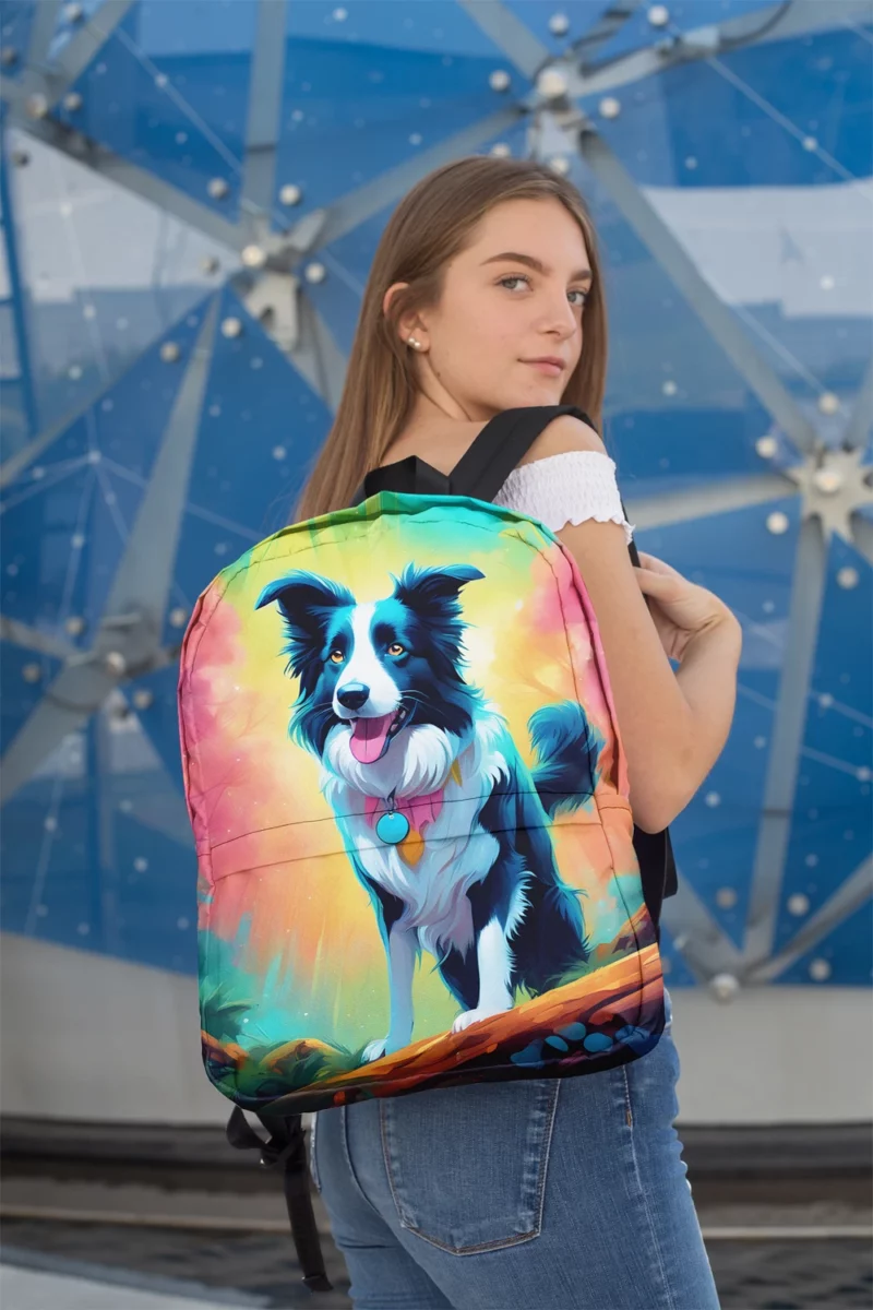 Border Collie Dog Dynamic Explorer Minimalist Backpack 2