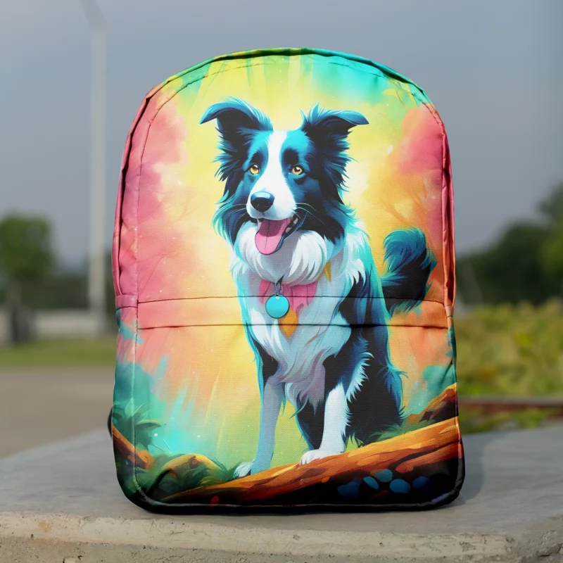 Border Collie Dog Dynamic Explorer Minimalist Backpack