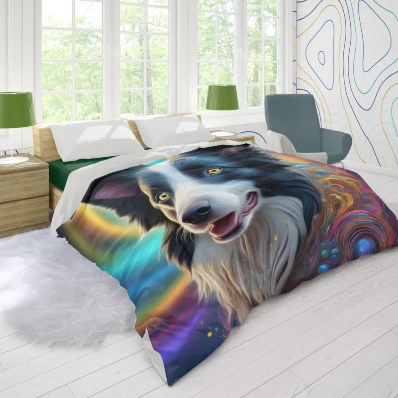 Border Collie Dog Heritage Herder Duvet Cover