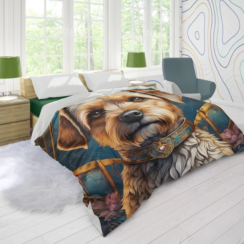 Border Terrier Dog Graceful Companion Duvet Cover