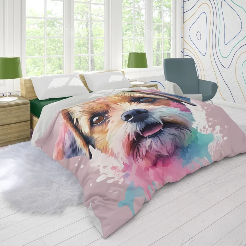 Border Terrier Dog Trusty Guardian Duvet Cover