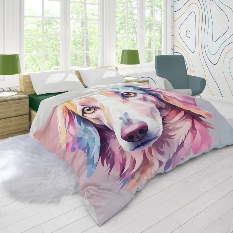 Borzoi Dog Agile Athlete Duvet Cover