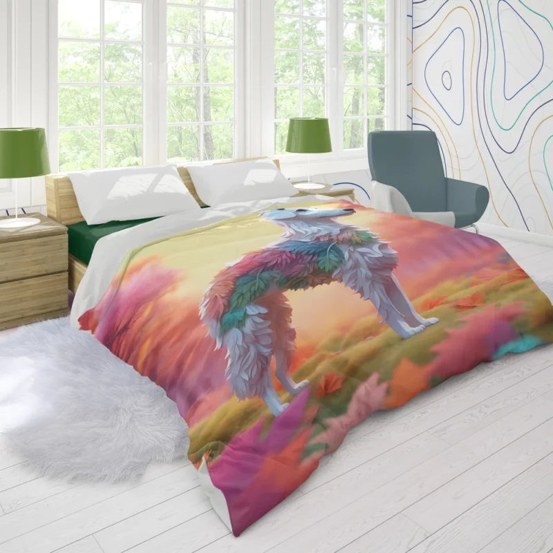 Borzoi Dog Graceful Companion Duvet Cover