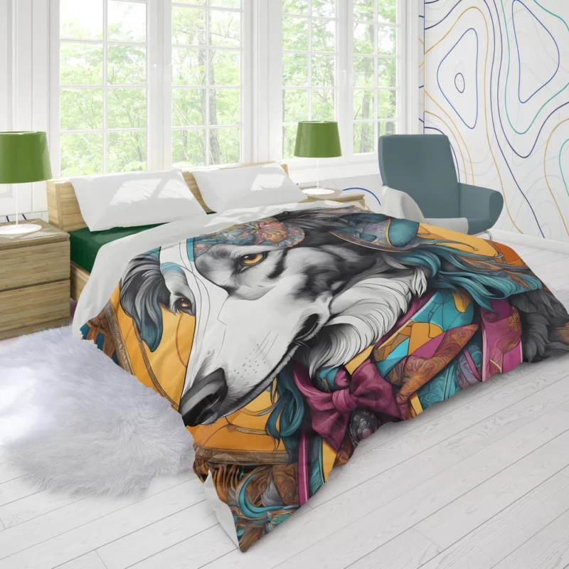 Borzoi Dog Heritage Hound Duvet Cover