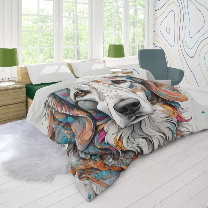 Borzoi Dog Trusty Companion Duvet Cover