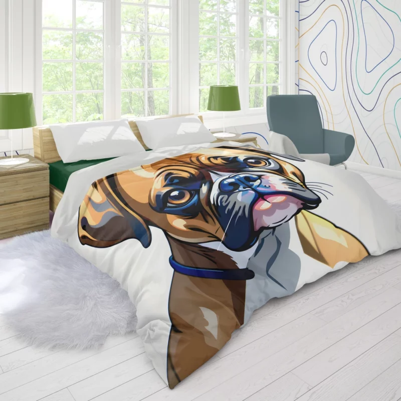 Boxer Dog Charming Defender Duvet Cover