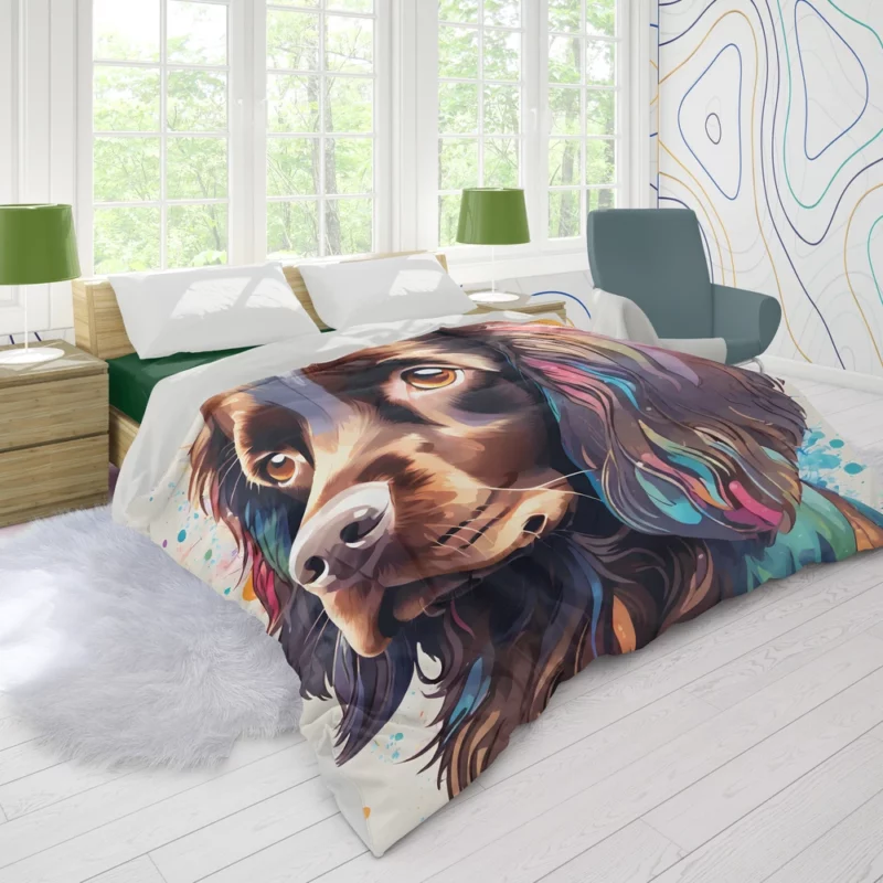 Boykin Spaniel Dog Playful Athlete Duvet Cover