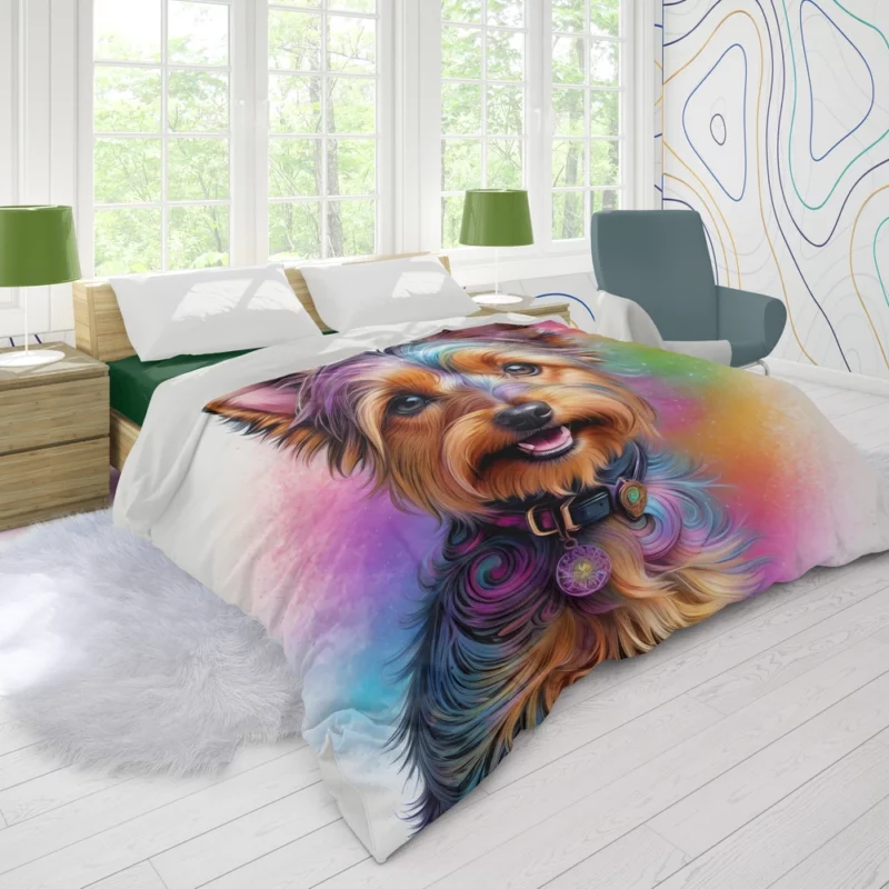 Bright-eyed Australian Terrier Beauty Dog Charm Duvet Cover