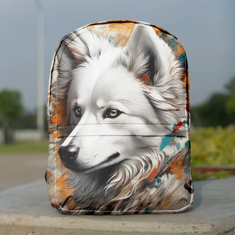 Bright-eyed Eskimo Beauty Dog Appeal Minimalist Backpack