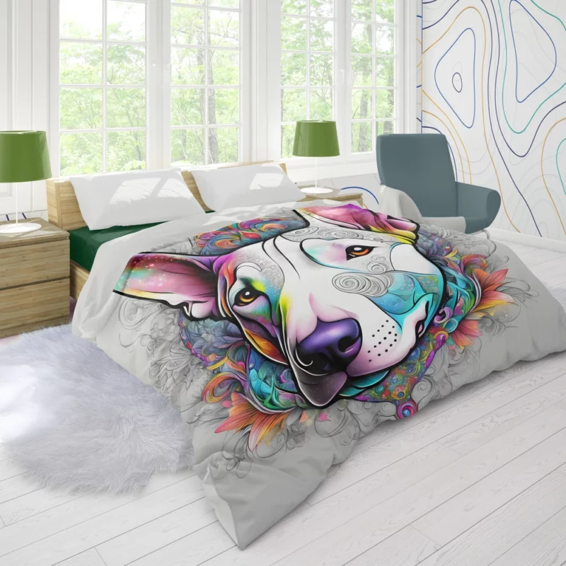 Bull Terrier Dog Elegant Explorer Duvet Cover