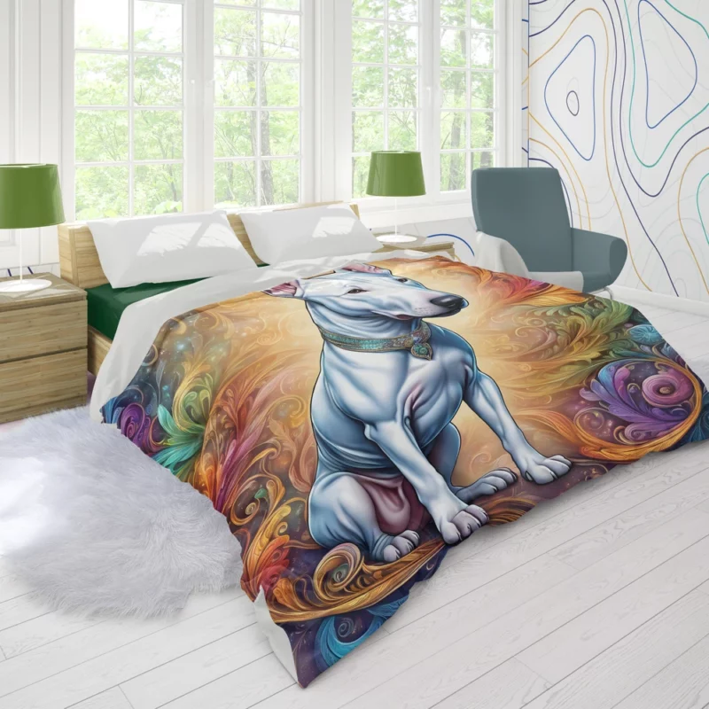 Bull Terrier Dog The Furry Philosopher Duvet Cover