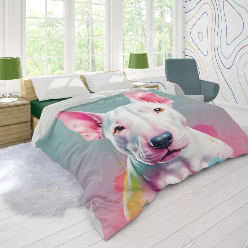 Bull Terrier Dog Trusty Guardian Duvet Cover