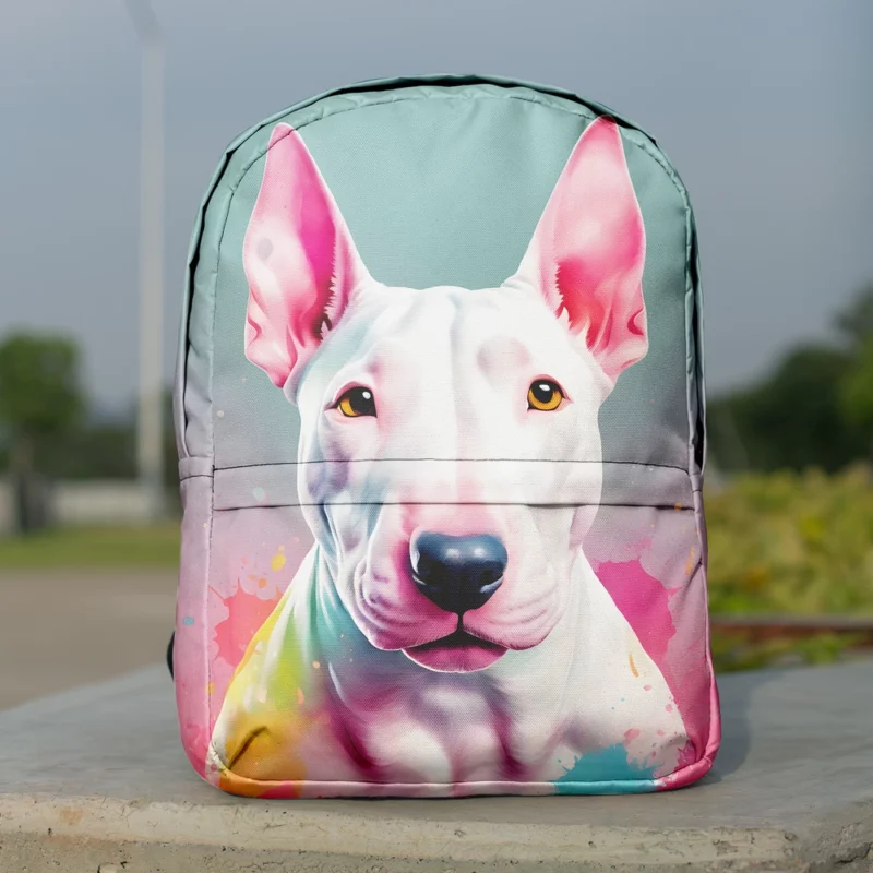 Bull Terrier Dog Trusty Guardian Minimalist Backpack