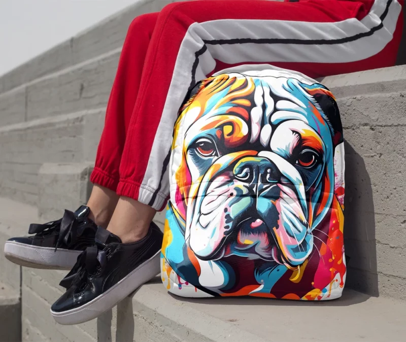 Bulldog Dog Breeds Robust Companions Minimalist Backpack 1