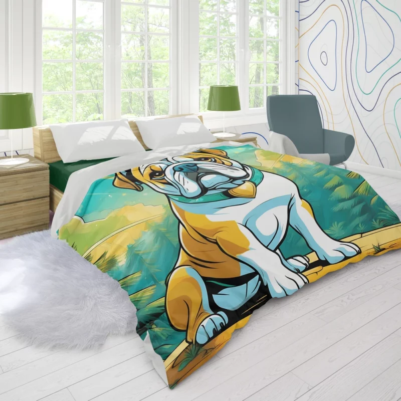 Bulldog Dog Majesty Tailored Toughness Duvet Cover