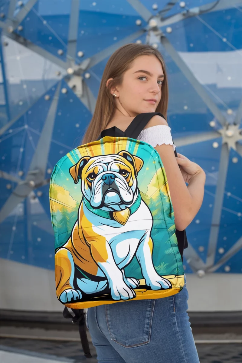 Bulldog Dog Majesty Tailored Toughness Minimalist Backpack 2