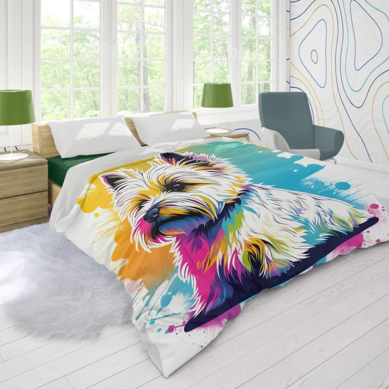 Cairn Terrier Joy Dog Happy Heart Duvet Cover