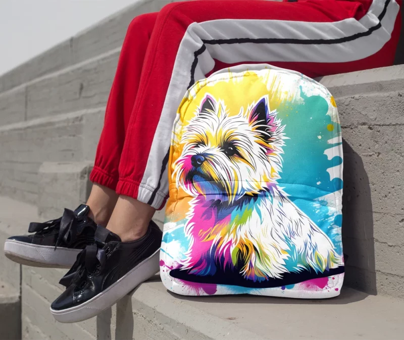 Cairn Terrier Joy Dog Happy Heart Minimalist Backpack 1