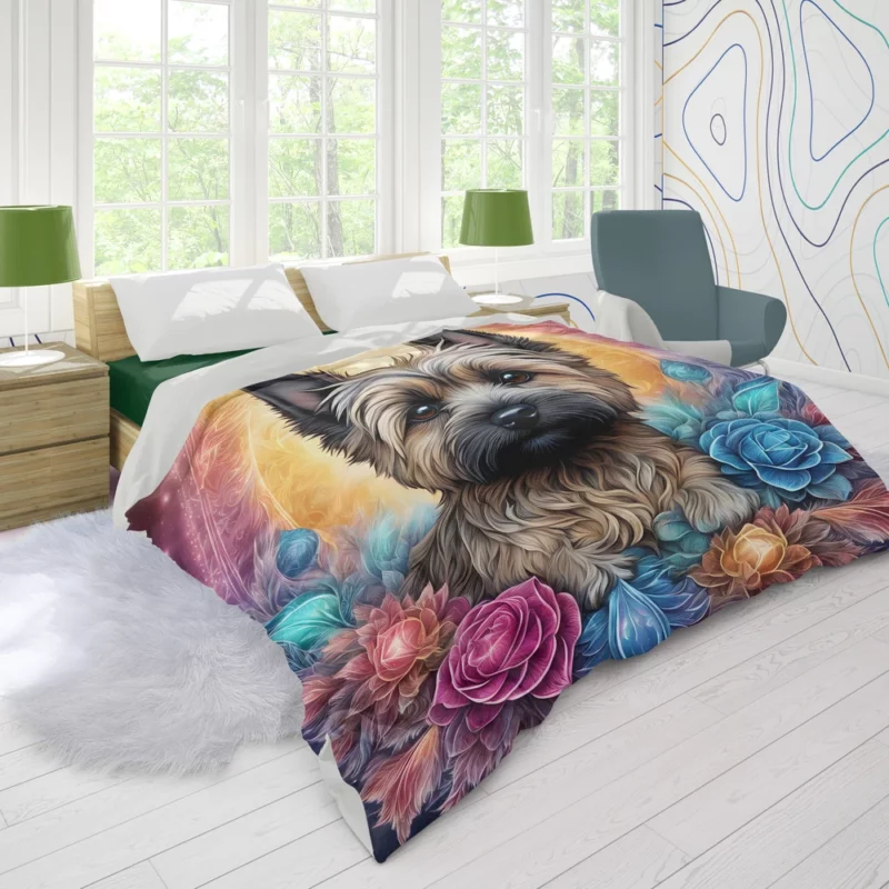 Cairn Terrier Playful Nature Dog Delight Duvet Cover