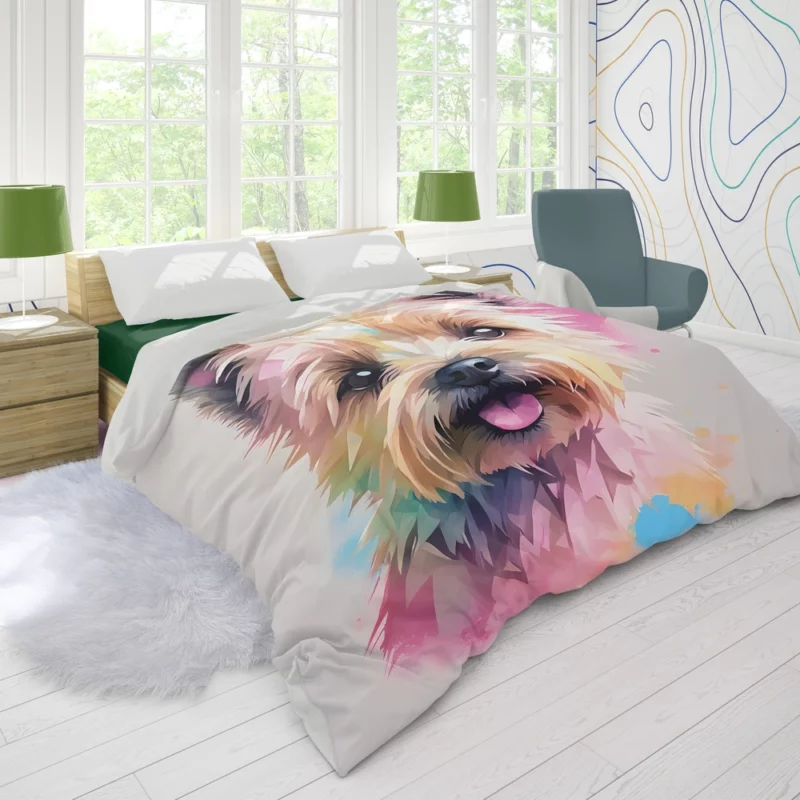 Cairn Terrier Whimsy Dog Playful Presence Duvet Cover