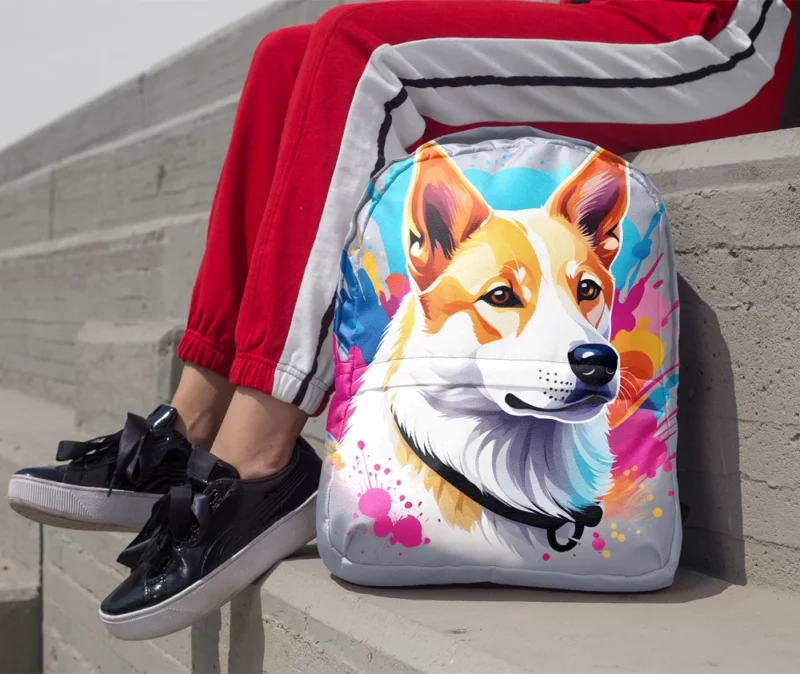 Canaan Dog Elegance Graceful Companion Minimalist Backpack 1