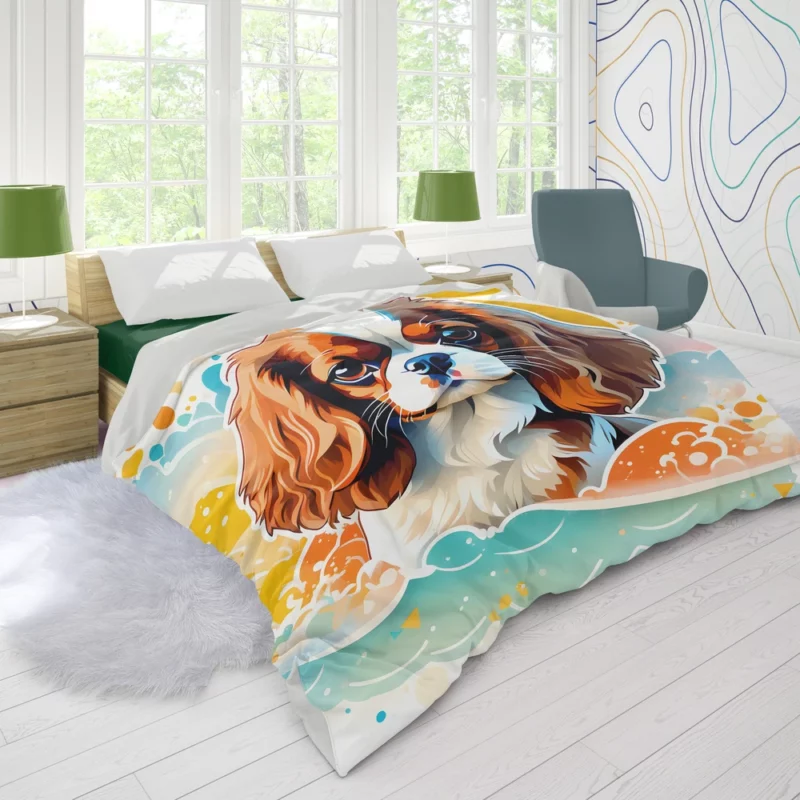 Cavalier King Charles Spaniel Love Dog Affection Duvet Cover