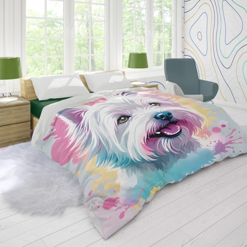 Charismatic Beauty West Terrier Westie Dog Duvet Cover