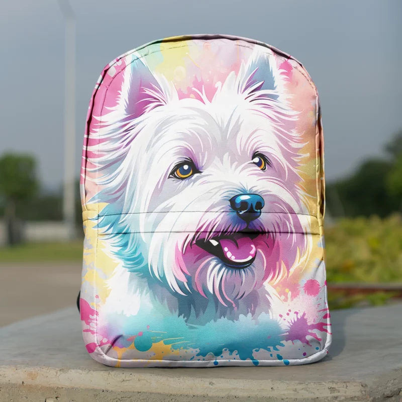 Charismatic Beauty West Terrier Westie Dog Minimalist Backpack