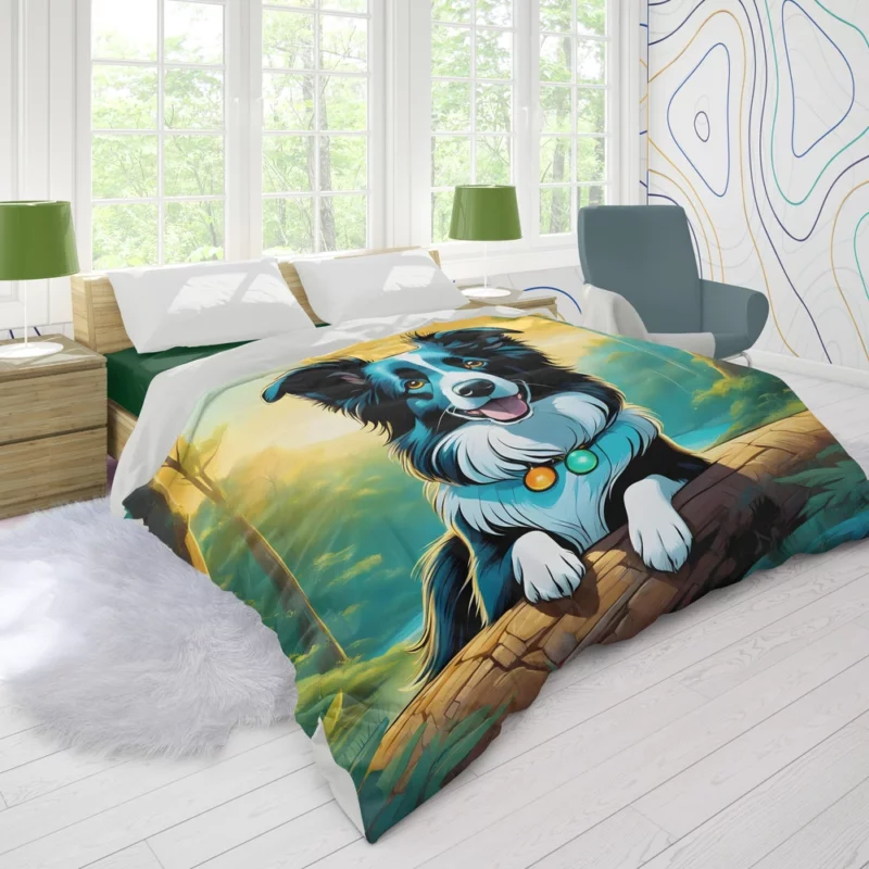 Charming Border Collie Dog Charmer Duvet Cover