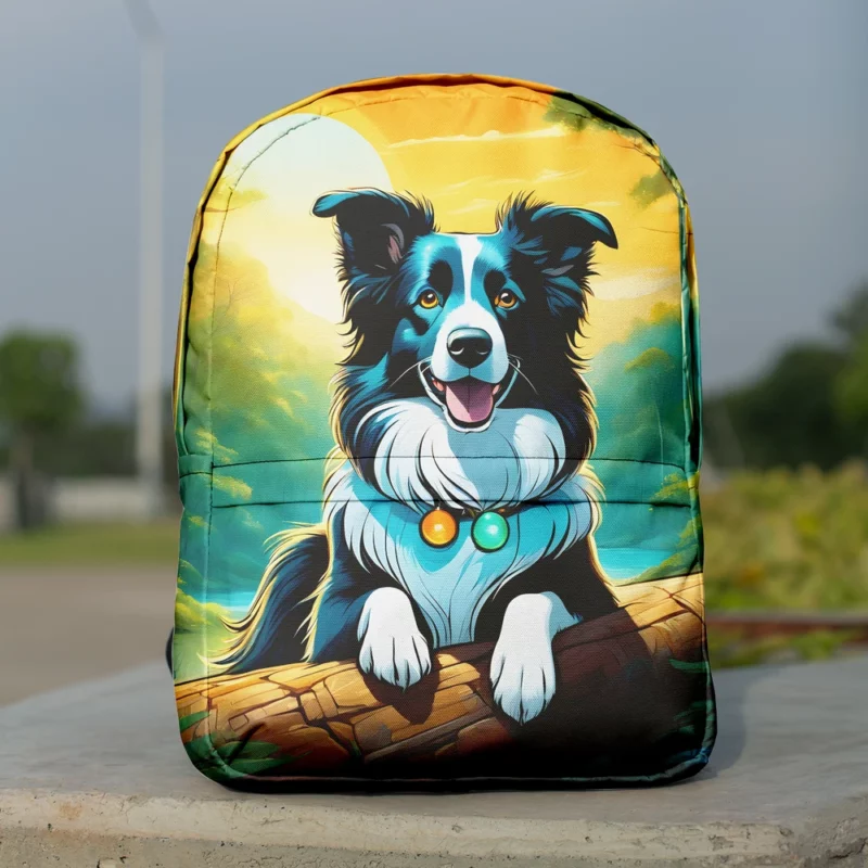 Charming Border Collie Dog Charmer Minimalist Backpack