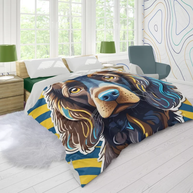 Charming Boykin Spaniel Dog Charm Duvet Cover