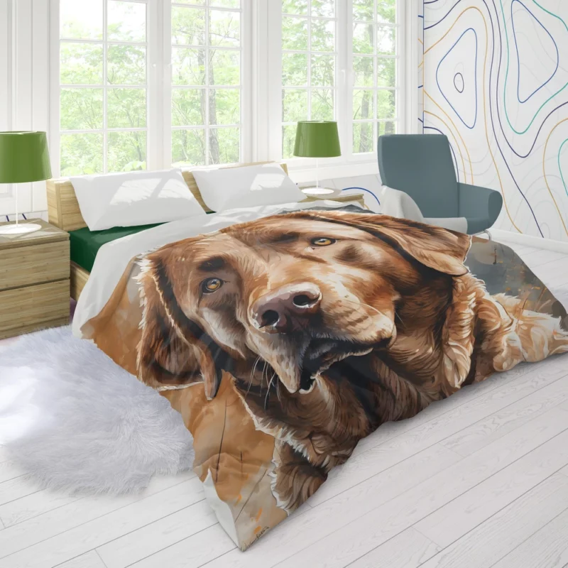 Chesapeake Bay Retriever Athletic Prowess Duvet Cover