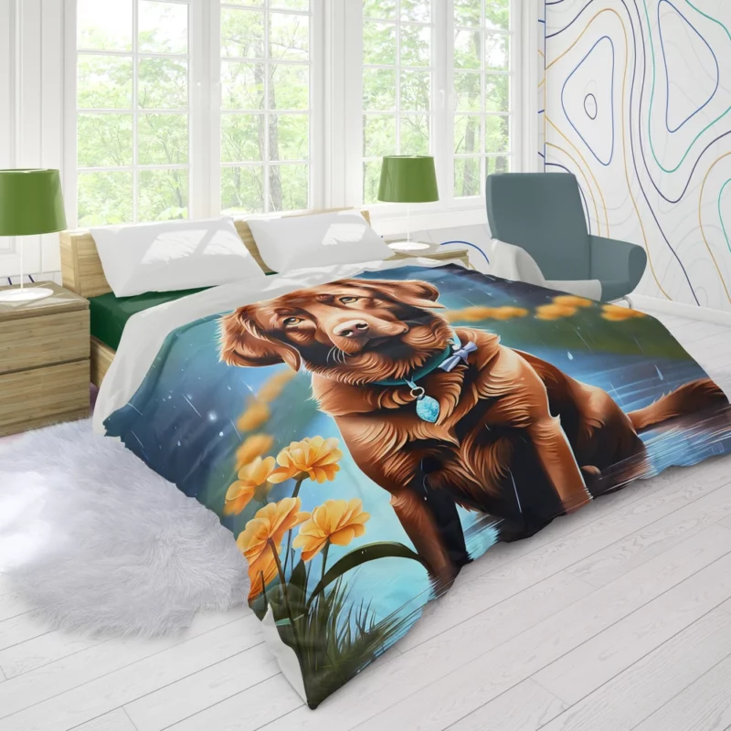 Chesapeake Bay Retriever Dog Vigilance Duvet Cover