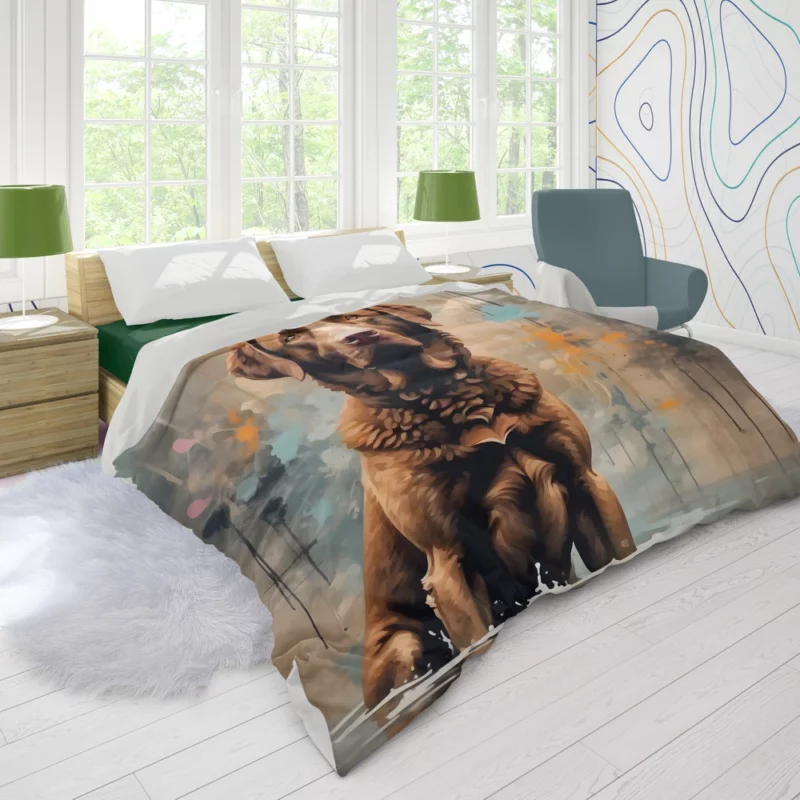 Chesapeake Bay Retriever Essence Dog Gaze Duvet Cover